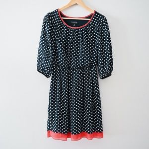 Navy and Red Polka Dot Dress Tunic